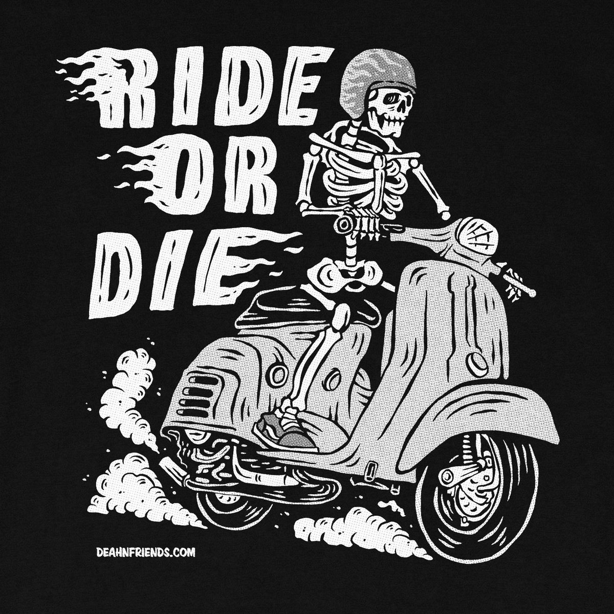 Ride or Die @deathandfriends.ltd

#deathnfriends #deathandfriends #deathnfriendsskull #deathandblues #rideordie #scooter #skullart #gothicart #dead #skeleton #gothclothing #punk #punkart #grimreaper 
#inktober #blackworkillustrations #blackworkillustration #darkart #skull