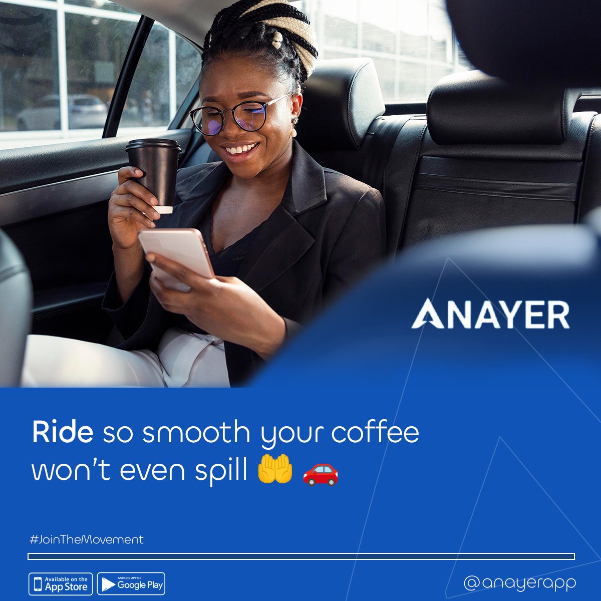 AnayerApp's tweet photo. You can have your coffee in peace with Anayer rides. Our smooth rides are so steady, your coffee won't even spill.
Go to https://t.co/wQPZ7zy9Le to download the App and have a feel today
#SmoothRides #EfficientTransportation #AnayerCares https://t.co/Q9Y4hBeszL