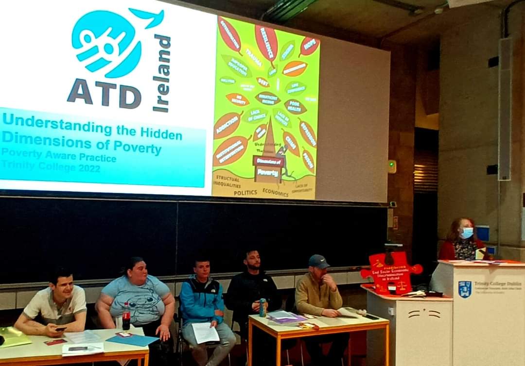 Returning to Trinity next Tuesday:
“I never thought I’d get to see the inside of Trinity College,"  
Poverty Aware Practice module with Trinity College Dublin led by people with a lived experience of poverty and socio-economic discrimination <a href="/ATDIreland/">ATD Ireland</a>
atdireland.ie/wp/poverty-awa…