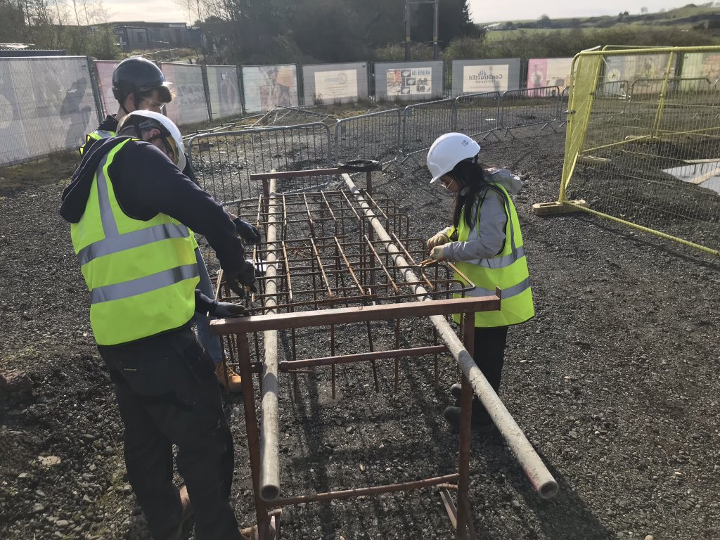 @HeriotWattUni students have an early start on site at ConStructEdScotland support from @GroupStephenson making great progress on day1 Further support from @SunbeltRentals for setting out

 @SibbaldTraining  @exp_learn Richter for Temporary Works @Concrete_Dale @Concrete_Scot