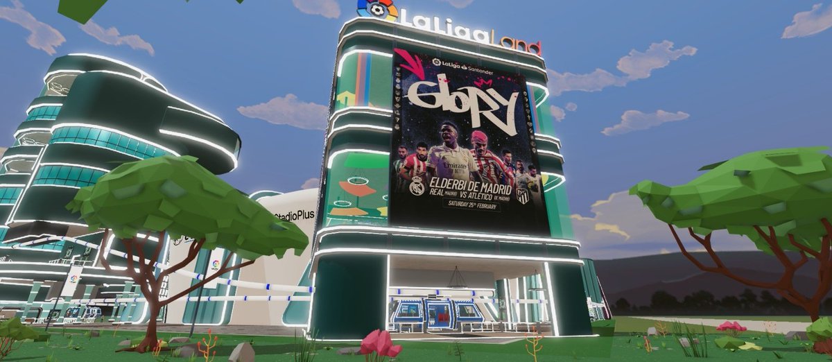 LALIGALAND's tweet photo. GM! • 🏟️ Get ready for the ultimate #LaLiga experience! Explore our amazing virtual stadium, meet your favorite players, and immerse yourself in the world of football in @decentraland's #LaLigaLand! 🌟🎮 #MetaverseFootball https://t.co/I4Pih5TNBr