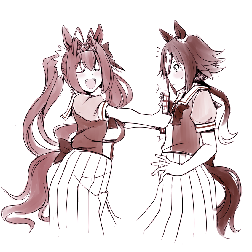 ダイワスカーレット(ウマ娘) ,ウオッカ(ウマ娘) 「ウオッカちゃん再掲#ウマ娘 」|とんぷう🐴のイラスト