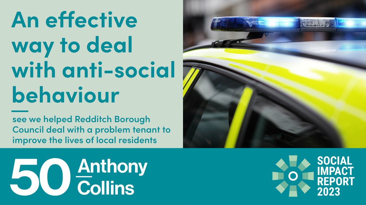 ACSLLP's tweet photo. We helped Redditch Borough Council deal with a problem tenant to improve the lives of local residents.
Read more in our 50th anniversary Social Impact Report - https://t.co/xMufu26s4x
#housingmanagement #housinglitigation https://t.co/ajyeu0nIlT