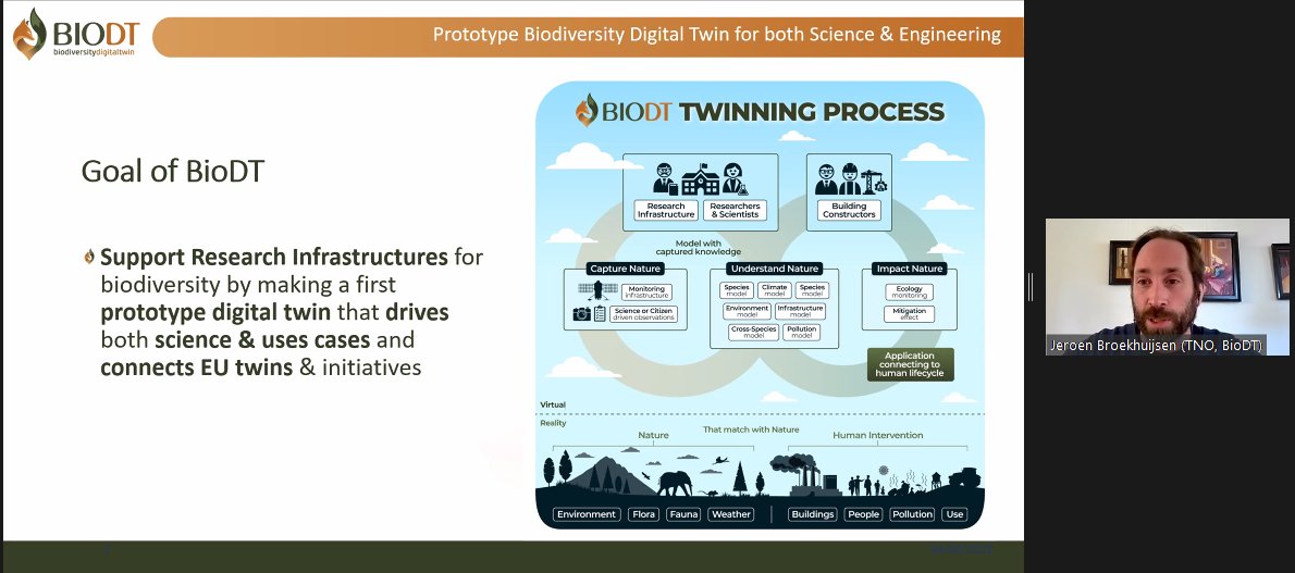 BioDT (@biodiversitydt) on Twitter photo #BioDT supports #biodiversity RIs by making prototype #digitaltwins driving both science and use cases, connecting with other twins and initiatives in #DestinE and beyond.
<a href="/Naisunev/">Jeroen Broekhuijsen</a> <a href="/TNO_Research/">TNO Research</a>
Join our webinar now: bit.ly/3ZyuCug #BioDT supports #biodiversity RIs by making prototype #digitaltwins driving both science and use cases, connecting with other twins and initiatives in #DestinE and beyond.
<a href="/Naisunev/">Jeroen Broekhuijsen</a> <a href="/TNO_Research/">TNO Research</a>
Join our webinar now: bit.ly/3ZyuCug