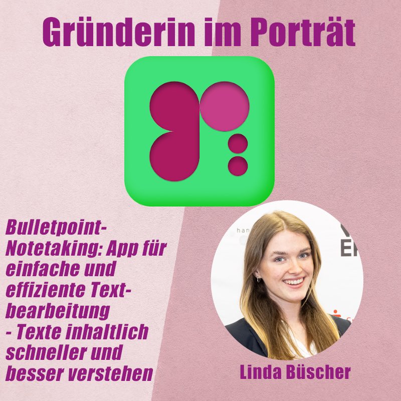 SHE works! (@sheworksde) on Twitter photo Neues Gründerinnenporträt online!
👉Schaut auf unserer Website vorbei. Link in Bio.
Linda Büscher wurde als „Beste Solo-#Gründerin 2023“ von <a href="/hannoverimpuls/">hannoverimpuls GmbH</a> ausgezeichnet 🏆 Neues Gründerinnenporträt online!
👉Schaut auf unserer Website vorbei. Link in Bio.
Linda Büscher wurde als „Beste Solo-#Gründerin 2023“ von <a href="/hannoverimpuls/">hannoverimpuls GmbH</a> ausgezeichnet 🏆