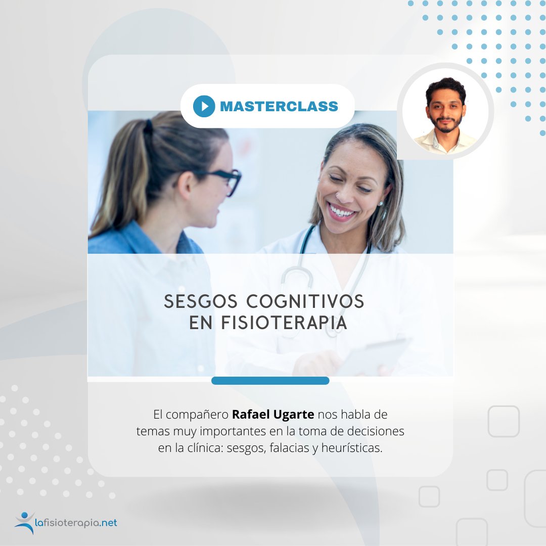 💻 Masteclass Sesgos cognitivos en Fisioterapia  

🗣️ Estupenda colaboración de <a href="/citoquino/">Rafael</a>

🔗 Acceso a la masterclass: fisiocomunidad.lafisioterapia.net/masterclass/se…