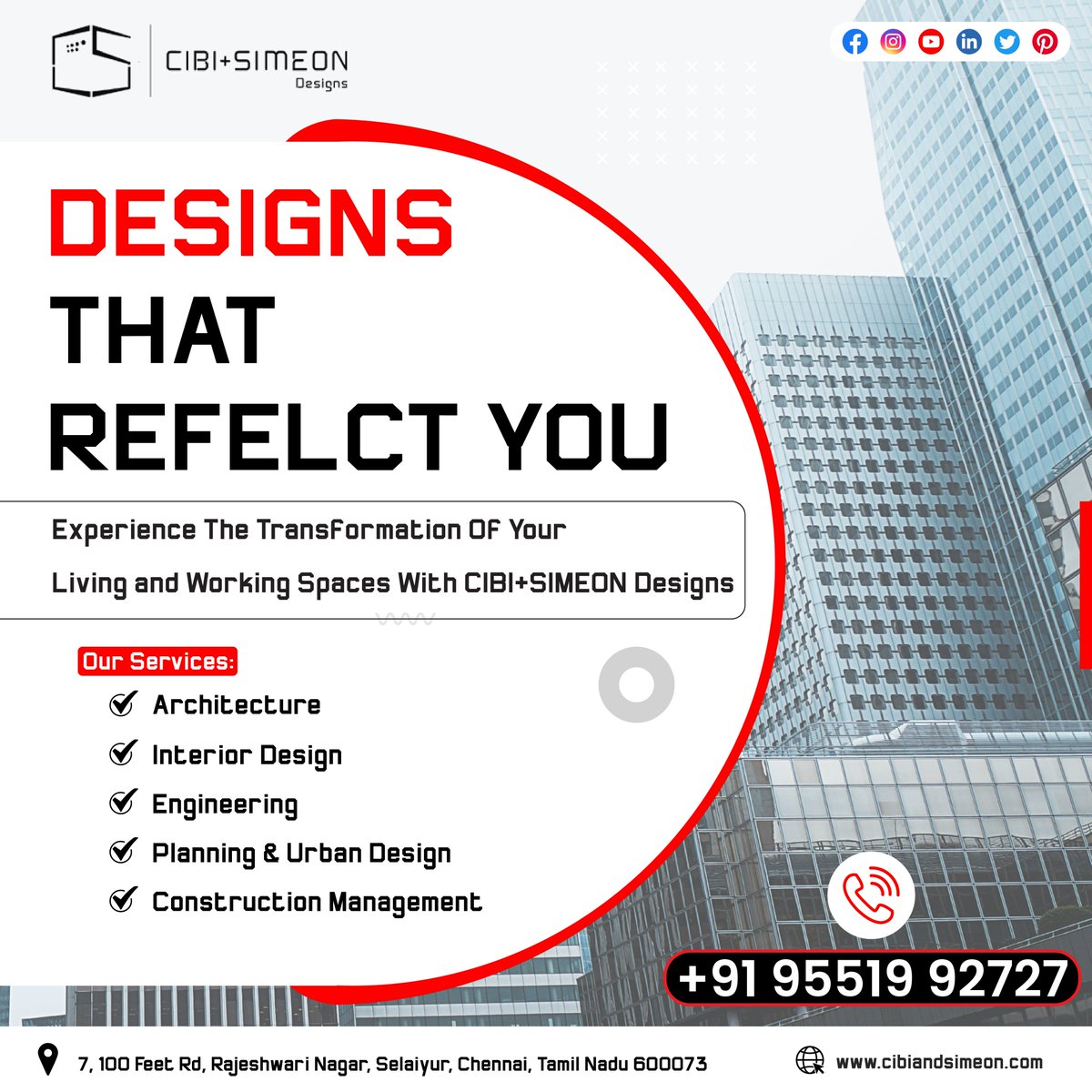 CibiandSimeon's tweet photo. Gear up to transform your Living and Working Spaces with the Chennai’s Best Architecture and Interior Designer CIBI+SIMEON Designs. 

#CIBISIMEON #CIBIandSIMEON #CIBISIMEONDesigns #CIBIandSIMEONDesigns #ArchitectureDesigner #InteriorDesigner #Architecture #Architect https://t.co/ahyLEMBAMR
