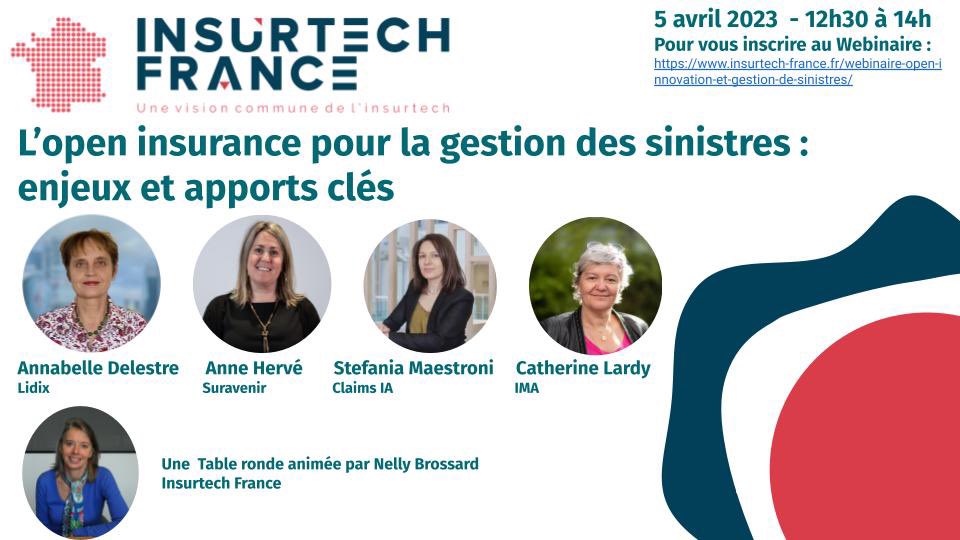 🔜J-1 avant notre webinaire ;

L'open insurance pour la gestion sinistres : quels enjeux , quels apports ?

⏩Inscrivez-vous à ce webinaire Insurtech France   🇫🇷 😀 
👉lnkd.in/eegD4sxu

#Insurtech