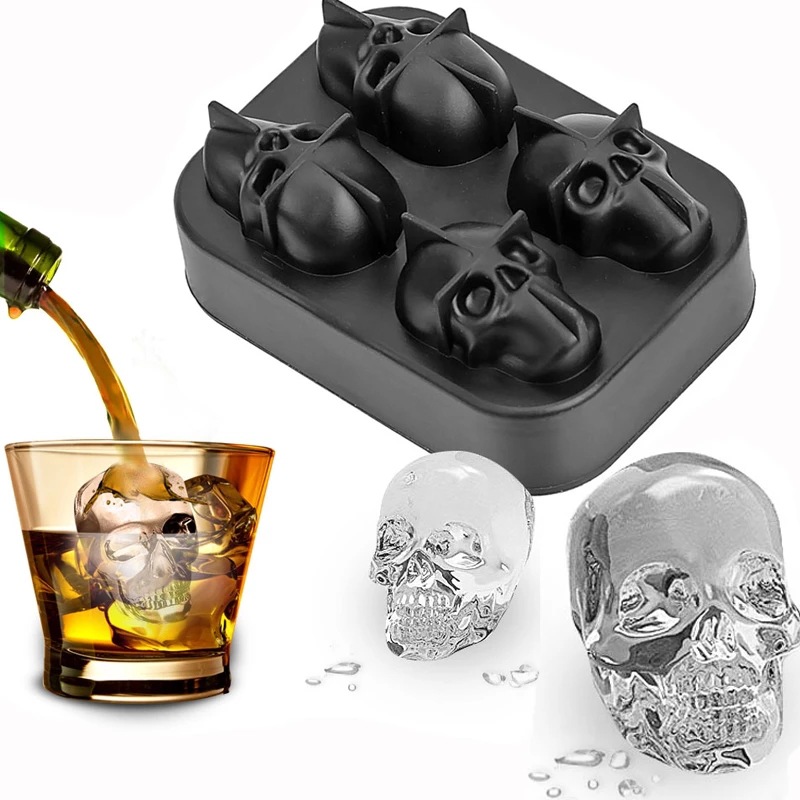 6.22US $ 50% OFF|Bar DIY Ice Tray Whiskey Cocktails and Homemade 3D Frozen Wine Ice Cube Maker Skull Mold Barw... aliexpress.com/item/100500541…