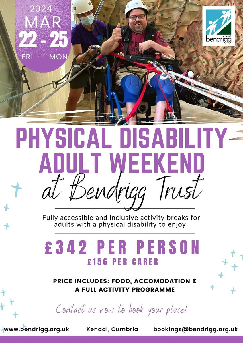 BendriggTrust's tweet image. 📢 Our 2024 individual, family &amp;amp; adult courses are now available to book! 📢 
With limited available left on many of our 2023 courses, we are now opening up our 2024 courses for bookings. Below is just a selection of what you could achieve with Bendrigg next year
#AdventureForAll