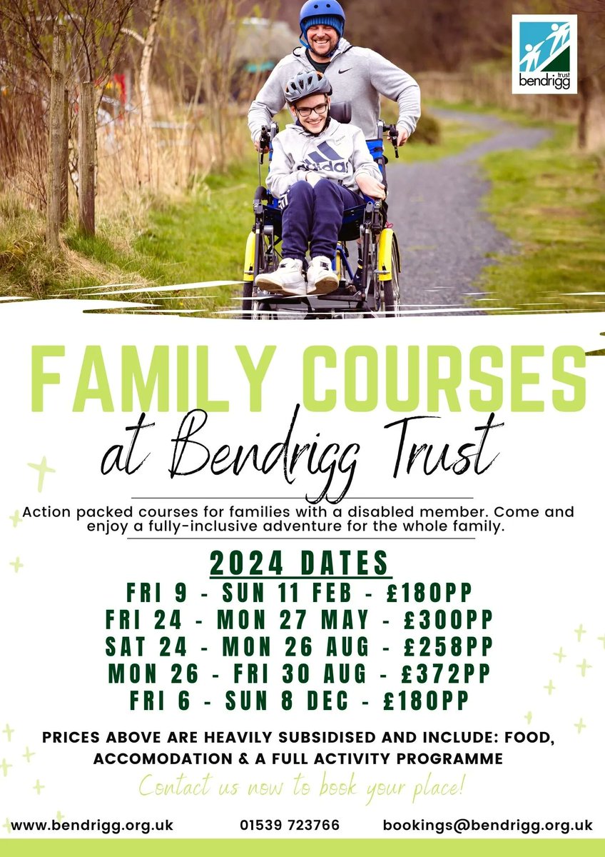 BendriggTrust's tweet image. 📢 Our 2024 individual, family &amp;amp; adult courses are now available to book! 📢 
With limited available left on many of our 2023 courses, we are now opening up our 2024 courses for bookings. Below is just a selection of what you could achieve with Bendrigg next year
#AdventureForAll