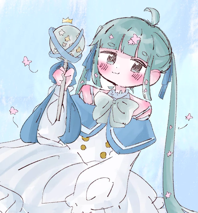 魔法使いミク  #初音ミク #イラスト #絵柄が好きっていう人にフォローされたい