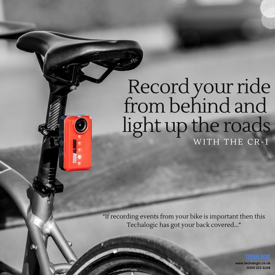 Techalogic's tweet image. The CR-1 Rear Light is an innovative combination of a powerful bike light and a high-quality camera that captures rear footage.🚴‍♂️ 
techalogic.co.uk/product/cr-1-r…
#techalogic #helmetcam #helmetcamera #footage #roadsafety #passwideandslow #cyclist #cycling