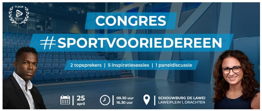 🎉 | Ter ere van het 25 jarig bestaan van <a href="/SportDrachten/">SportbedrijfDrachten</a> wordt op 25 april het congres #sportvooriedereen georganiseerd. 

Het congres is hét kennis- en netwerkevent voor professionals uit de sport, de zorg en het sociaal domein. 

Meer informatie ⬇️
bscacademynoord.nl/scholings_aanb…