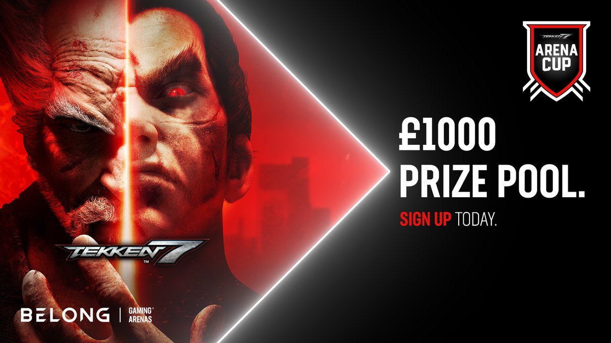 🔥 TEKKEN 7 IS BACK 🔥

With a brand new #Tekken 7 Arena Cup!

Full details 👇
🆓 Free to enter
💁‍♂️ 16years+ 
💷 £1,000 Prize pool (£500 for 1st place!) 
🏆 Playoff and Grand Final 

Sign up now! 👉 belong.gg/tournaments/te…

#Esports # Gaming #Tekken7