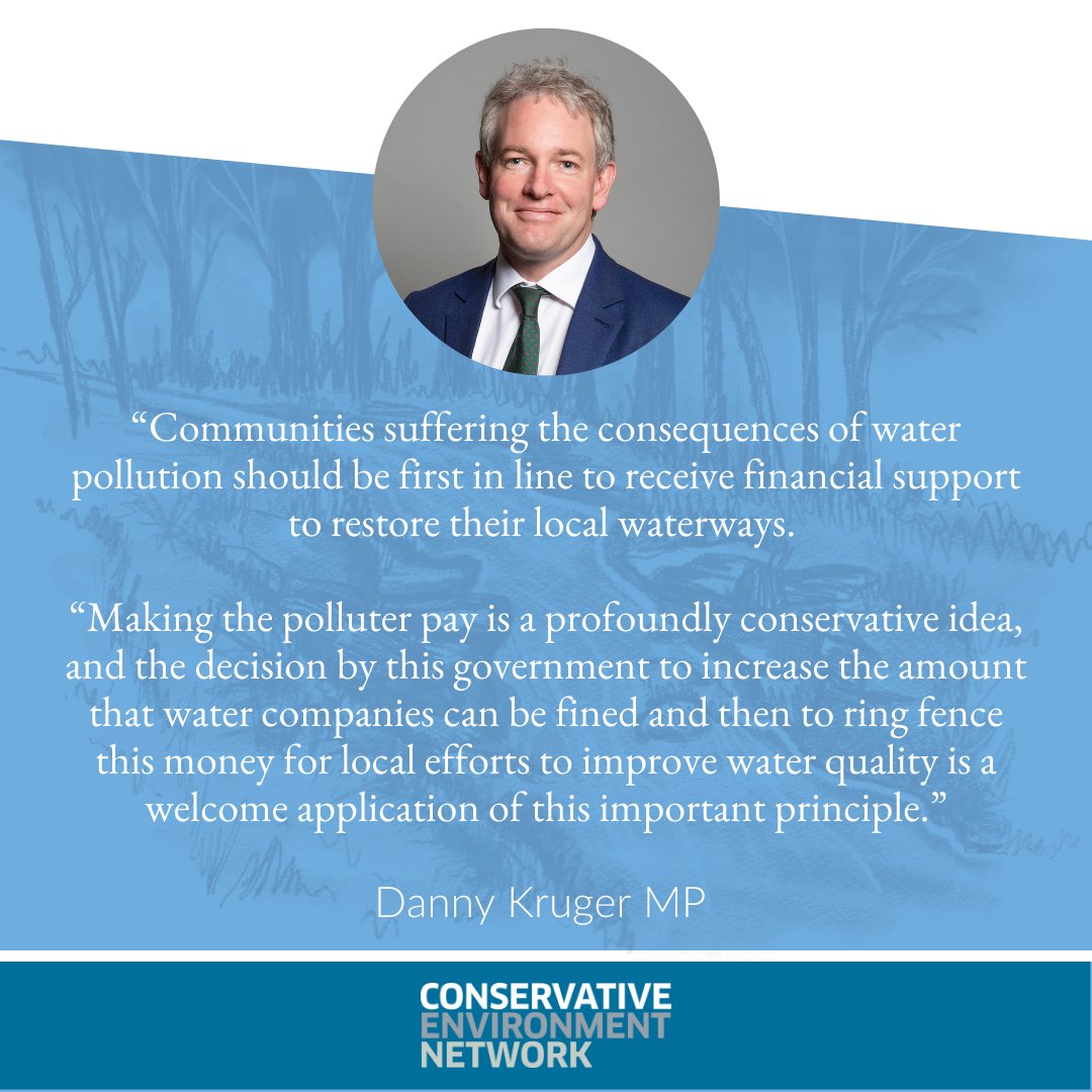 CEN_HQ's tweet image. 💬 CEN MP @danny__kruger welcomes the government's decision to increase the amount that water companies can be fined and to ring fence this money for local efforts to improve water quality.

#CampaignWin for the CEN water manifesto 👇