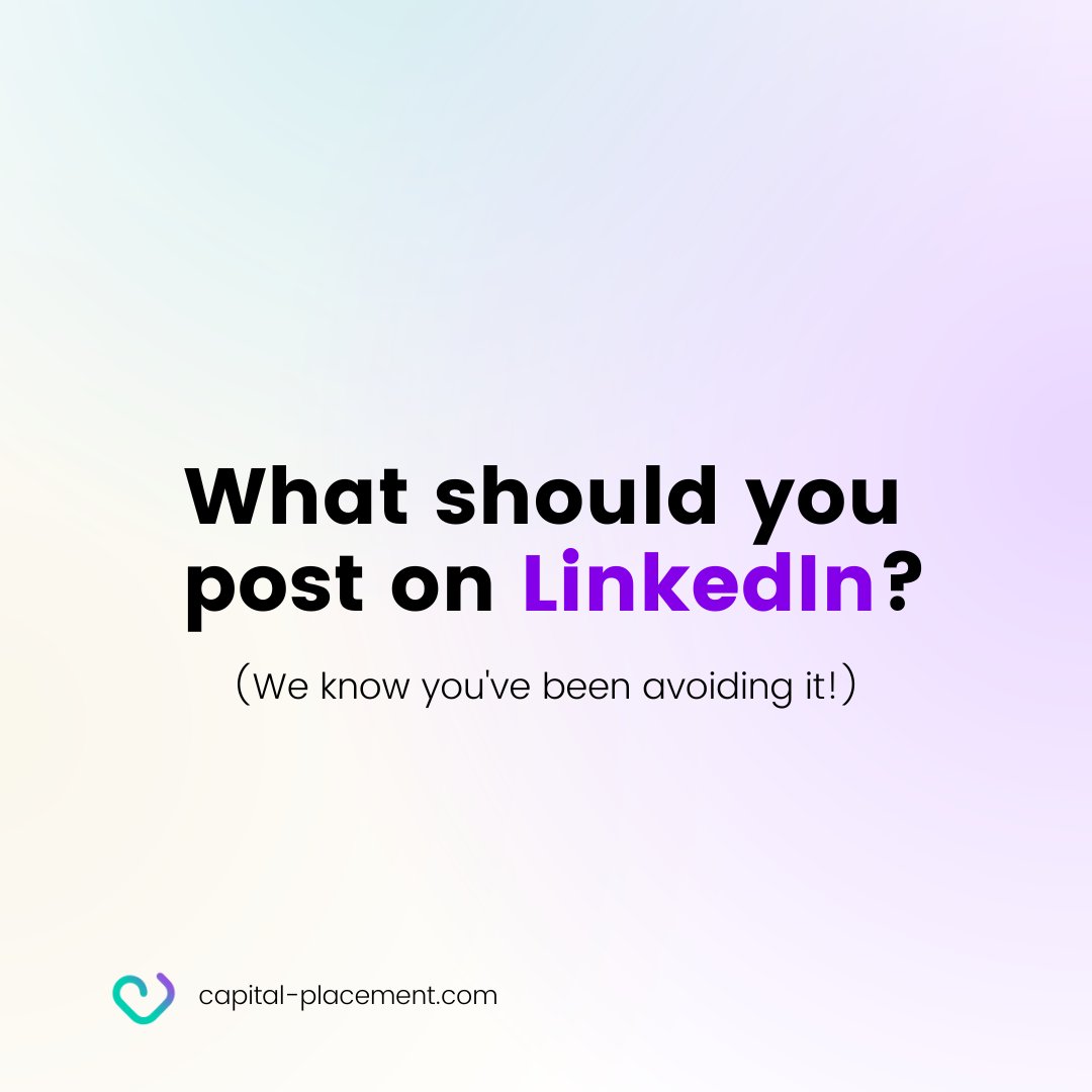 capplacement's tweet photo. Struggling with what to post on LinkedIn? We've got you covered with tips to kick-start your journey.
🧵 THREAD (Part 1 of 7)

#LinkedIn #CareerDevelopment #CareerTips #Internship #LinkedInTips https://t.co/jidLkl5Qtl