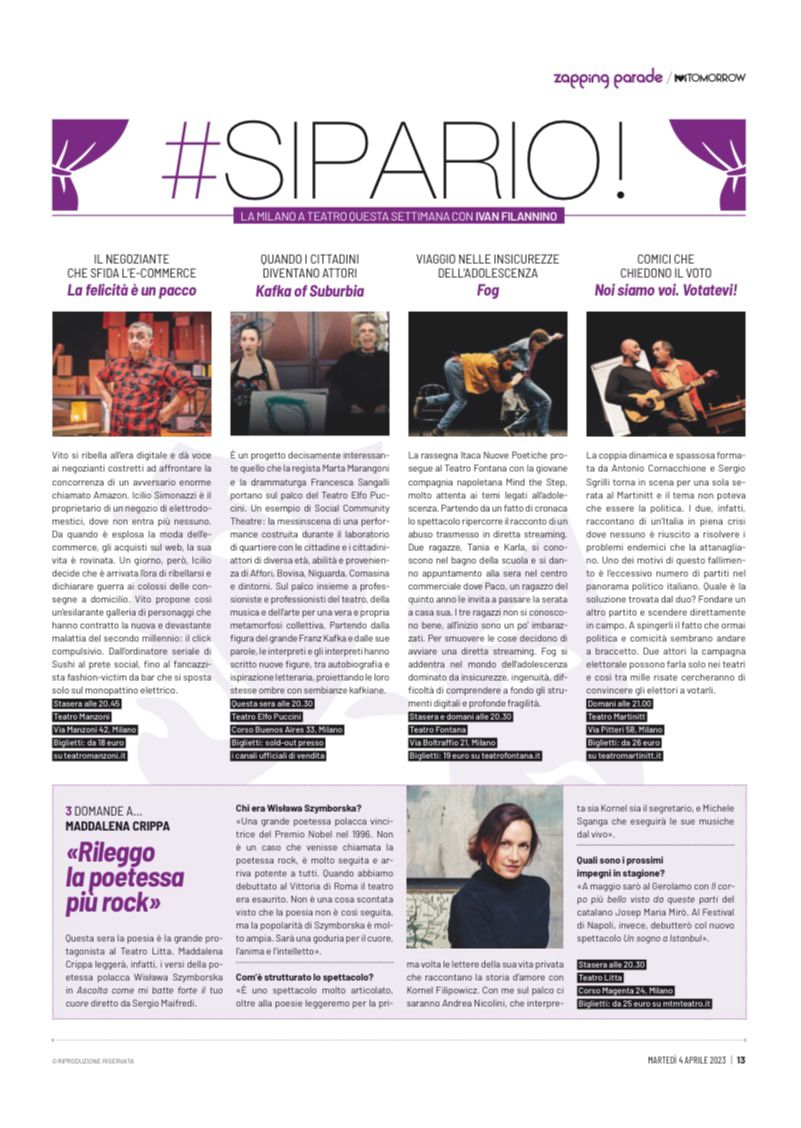 Pronti? Domani al Martinitt si vota. 
E si ride! Sgrilli e Cornacchione vi apettano...