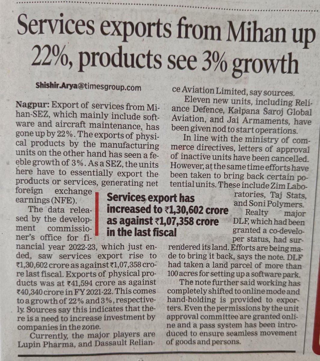 ngp_pradeep's tweet image. ⁦@Deepakk75058621⁩ Excellent performance under your leadership at ⁦@madc_official⁩ MIHAN has everything to become country’s largest Aviation Services Hub from #CrewTraining #MROs #BackOffice #LargestKitchen all preferably ⁦@TataCompanies⁩ may b interested surely