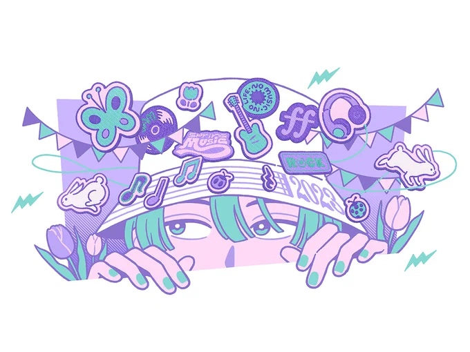 【Work】 JAPAN JAM2023オフィシャルグッズ Tシャツイラストを担当させていただきました。全ラインナップ公開、事前予約受付スタートしております! 