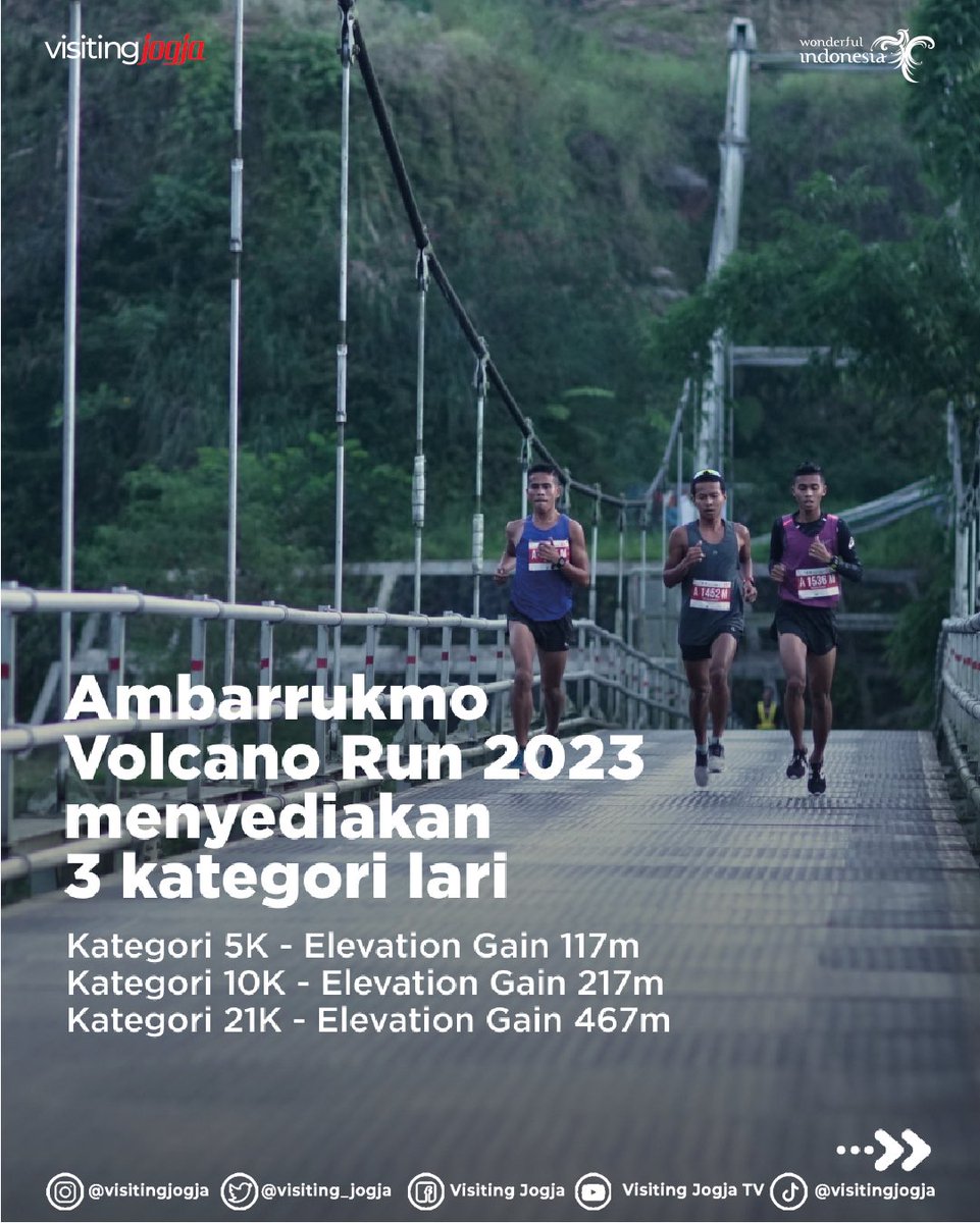 visiting_jogja's tweet photo. #SobatVisitingJogja , siapa yang lagi cari info race seru nih????🤔
Ambarrukmo Volcano Run (AVR) 2023 bisa jadi pilihan kamu nih Sob🏃🏃♀️💨
Walaupun nama nya ada "Volcano", jalur yang dipakai semuanya “Road” ya🤩
#AVR2023
#ambarrukmovolcanorun2023
#visitingjogja
#jogjaistimewa https://t.co/hNsQbvMe2d