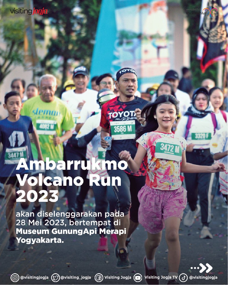 visiting_jogja's tweet photo. #SobatVisitingJogja , siapa yang lagi cari info race seru nih????🤔
Ambarrukmo Volcano Run (AVR) 2023 bisa jadi pilihan kamu nih Sob🏃🏃♀️💨
Walaupun nama nya ada "Volcano", jalur yang dipakai semuanya “Road” ya🤩
#AVR2023
#ambarrukmovolcanorun2023
#visitingjogja
#jogjaistimewa https://t.co/hNsQbvMe2d