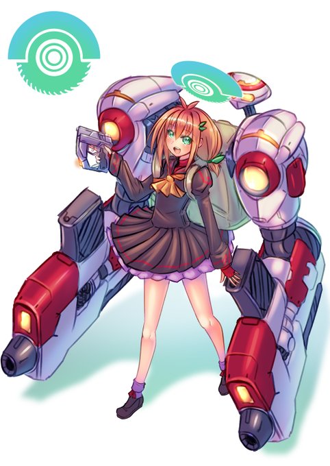 ちみっこメカアームと小型銃
柑橘類色 スケバン
丸ノコヘイロー

一丁上がり!😋

#フォロワーさんからイメージもらって自分をブルーアーカイブの生徒化する https://t.co/7qVMer2hwE 