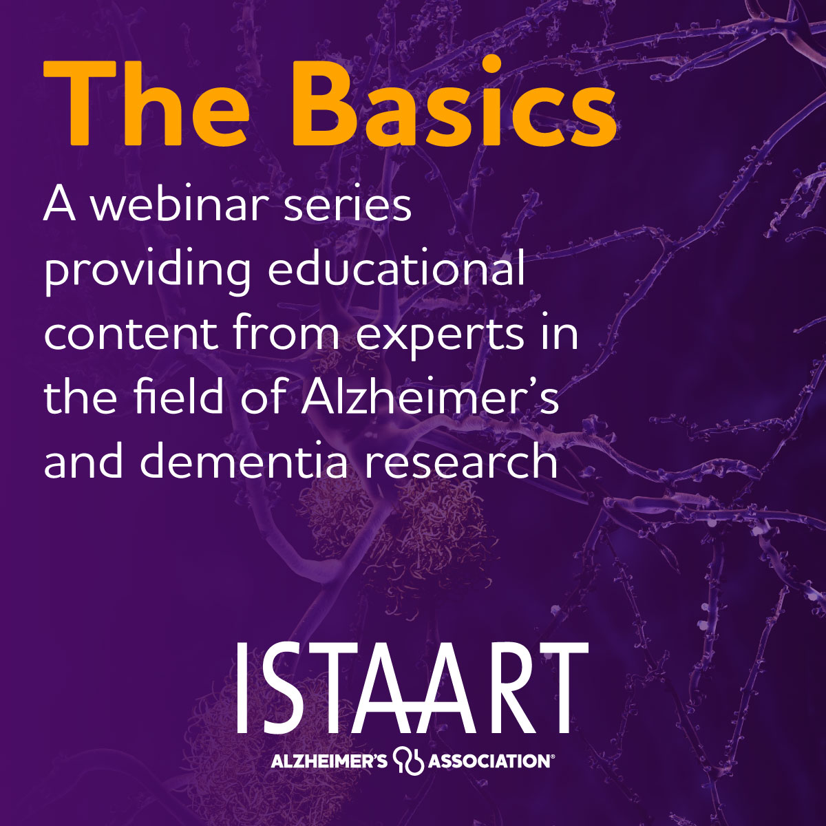 ISTAART's tweet photo. Researchers, get back to The Basics! Join us for a series of free ISTAART Professional Interest Areas (PIA) webinars throughout April featuring educational content from experts across the field of Alzheimer’s and dementia research. Register today: https://t.co/OP0uQd9IPn https://t.co/FSsm57zR6y