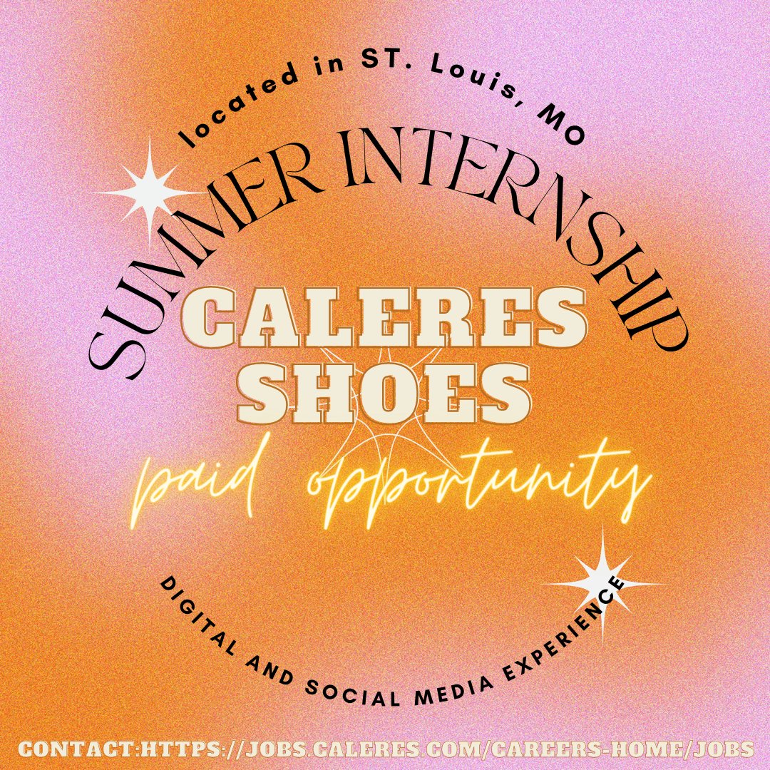 earley_sidney's tweet photo. SUMMER INTERNSHIP OPPORTUNITY (PAID) 
Caleres  Shoe Company is looking for paid interns with experience in Digital and Social media (public relations) in the St. Louis areas
CONTACT AT: https://t.co/UHqlrrcoK4
@teacherJLK  @msucom495 @MSU_RCOAL @msuCOMDept #spring309 @caleresinc https://t.co/hrCoq3ybAY