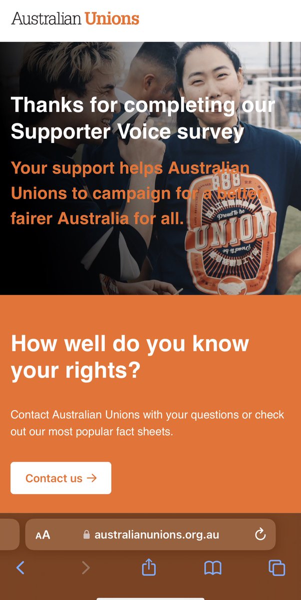 Narunggaman's tweet photo. I’m proud to have just completed this survey ⁦@unionsaustralia⁩. Twitter, do your thing !  ⁦@WeekOnWednesday⁩ #WeekOnWednesday #ACTU #Unions https://t.co/a8AligkzkS