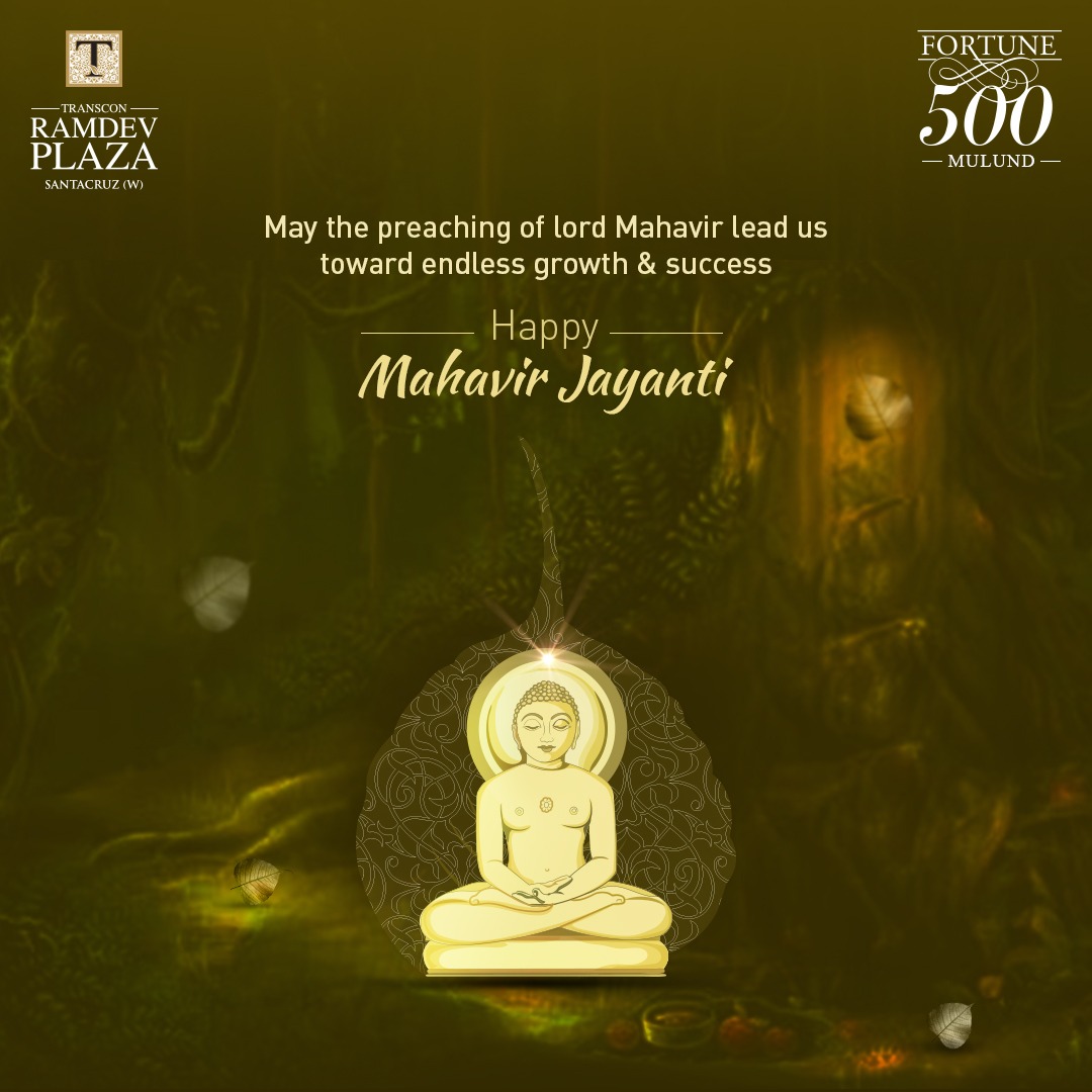 TSkycity's tweet photo. Let’s strive to imbibe the principles of lord Mahavir in our daily lives &amp; work towards a harmonious world.

Transcon Ramdev Plaza &amp; Fortune 500 wishes everyone a Happy Mahavir Jayanti.

#transconplaza #fortune500 #ramdevplaza  #investment #mahavirjayanti #happymahavirjayanti https://t.co/5N6ean9LCg