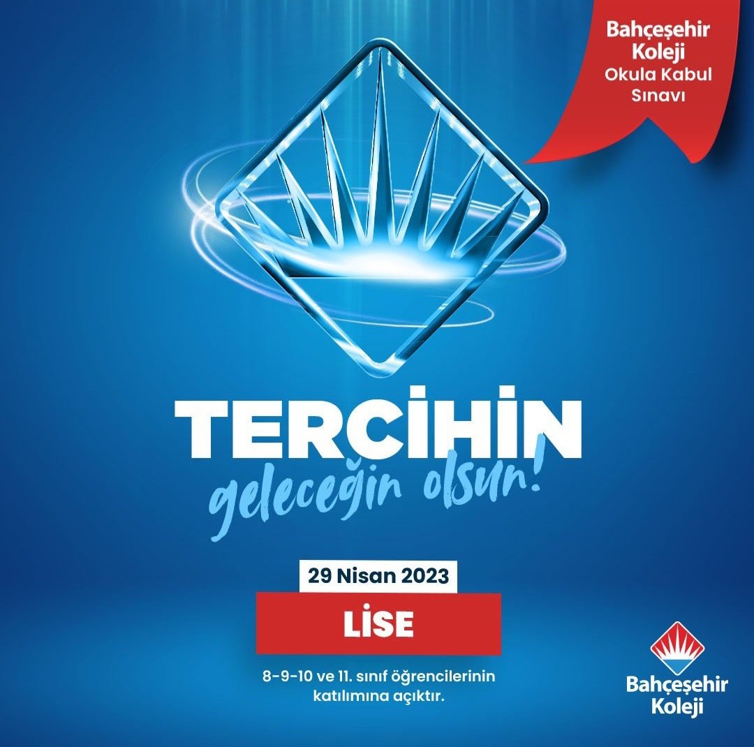 📣 8, 9, 10 ve 11. Sınıf öğrencileri için #BahçeşehirKoleji “Okula Kabul Sınavı” Başvuruları Devam Ediyor! 🗓️29 Nisan Cumartesi Ön kayıt için 👉🏻 bahcesehir.stoys.co/onkayit #TercihinGeleceğinOlsun 💫 @bahcesehir_k12