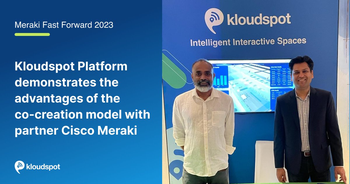 Kloudspot is demonstrating the power of co-creation for Digital Transformation with partner Cisco Meraki. #digitaltransformation #ciscomeraki #dt #digitaltwin #ciscopartners