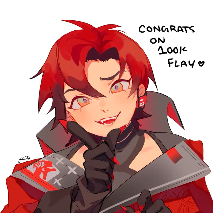 Yay 100k!! thank you for the fun streams~ i always look forward to hearing more about what you're passionate about! #FlayonsCrayons 