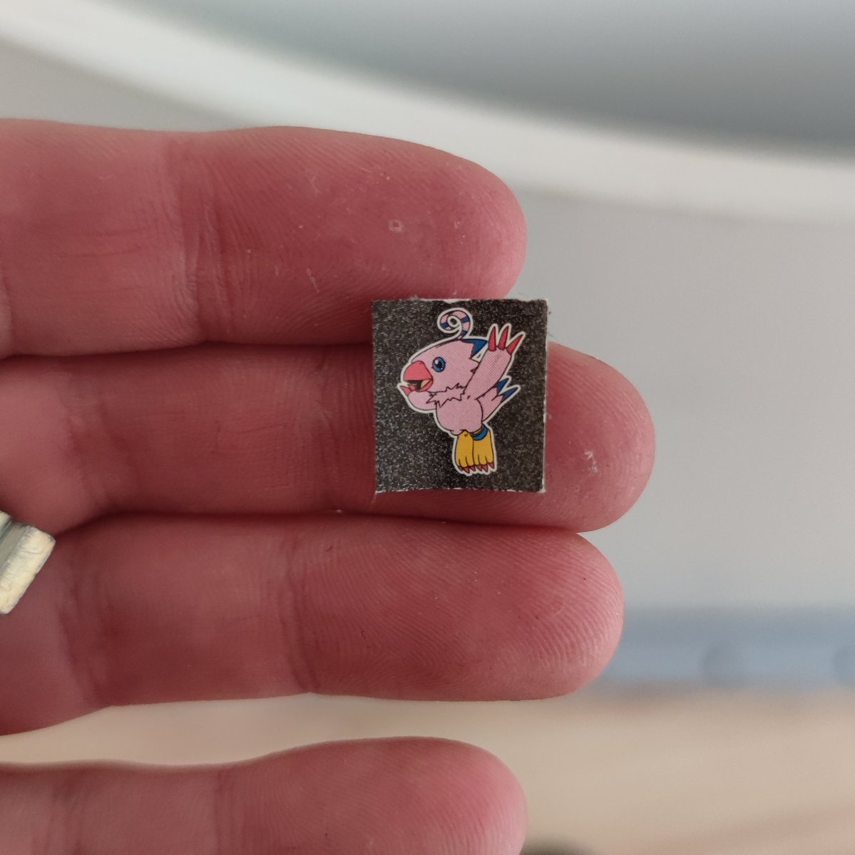 timonkey's tweet photo. I disassembled an old desk of mine at my parents and found this little digimon sticker inside one of the legs https://t.co/Q52reYqxMF