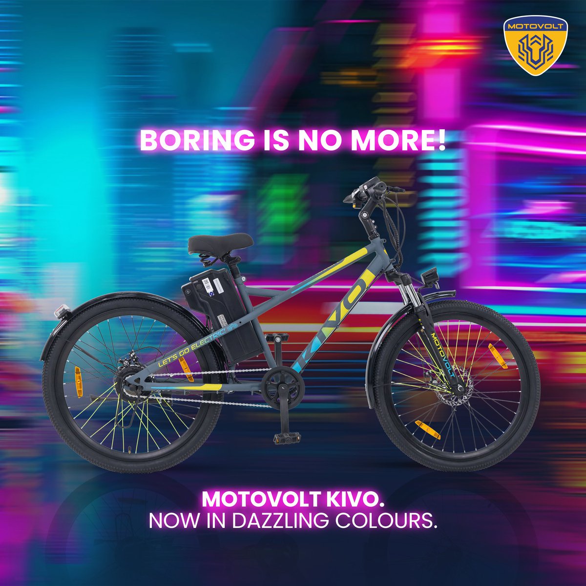 MotovoltIndia's tweet photo. 📣 𝗧𝗵𝗲 𝗕𝗼𝗹𝗱 𝗡𝗲𝘄 𝗧𝗵𝗶𝗻𝗴 📣 
India’s leading E-Cycle is Now Available in New, Electrifying Colours...

Image 1: Neon Satin
Image 2: Solid Gray Satin

#newcolors #ecycles #electricfuture #newlookalert https://t.co/6VbELmqWpT