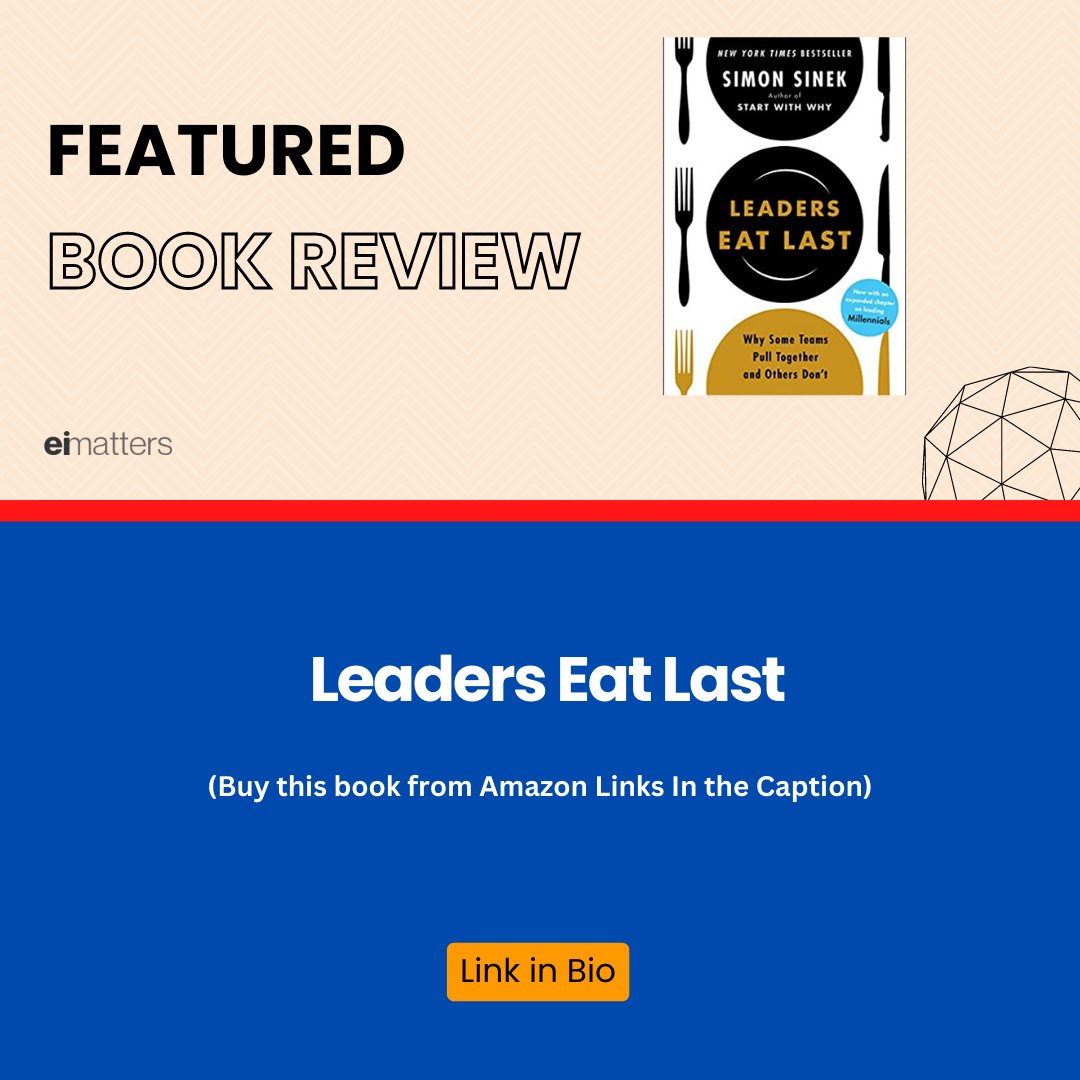 Leadership is not about being in charge; it's about taking care of those in your charge. Embrace the 'Leaders Eat Last' philosophy and become a leader worth following!
.
Get it today at Amazon: amazon.in/Leaders-Eat-La…
.
#LeadershipMindset #LeadershipValues #LeadersEatLast