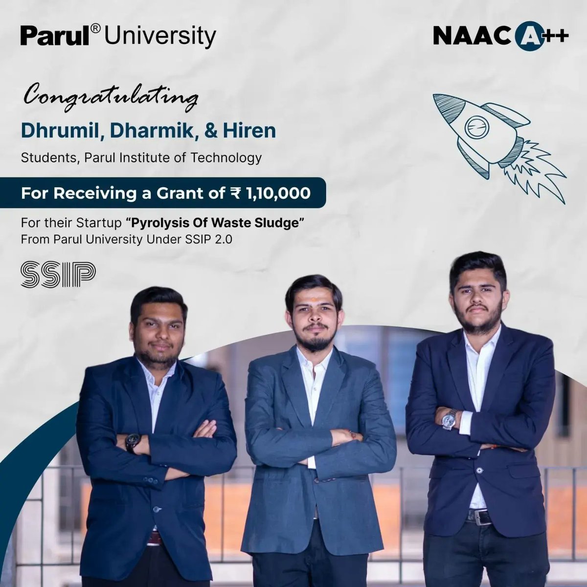 edc_pu's tweet photo. 💰Changing the Indian start-up ecosystem, one entrepreneur at a time!
Huge congratulations to all these budding entrepreneurs for receiving funding support from parul University under SSIP 2.0 . Use your resources well. 💯 https://t.co/L1LwjjNm6c