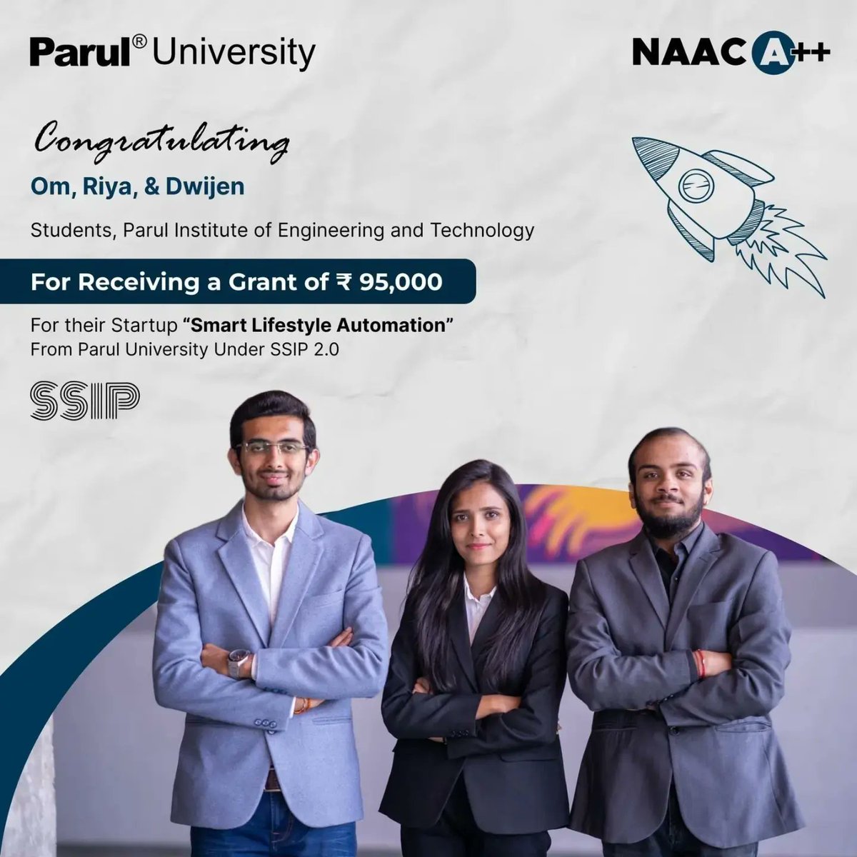 edc_pu's tweet photo. 💰Changing the Indian start-up ecosystem, one entrepreneur at a time!
Huge congratulations to all these budding entrepreneurs for receiving funding support from parul University under SSIP 2.0 . Use your resources well. 💯 https://t.co/L1LwjjNm6c
