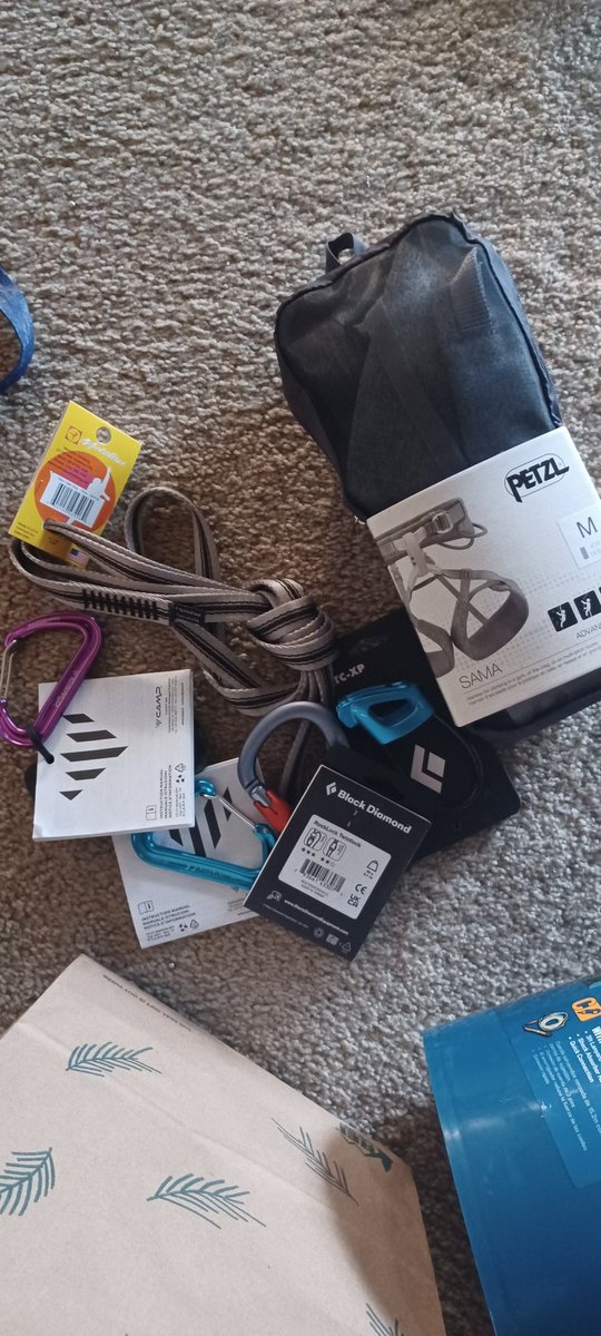 Bought some #climbing gear because <a href="/elonmusk/">Elon Musk</a> finally announced #DOGE and I made so much #money.   I n have no clue what I bought lol.  #DogecoinToTheMoon
#rockclimbing
#petzl #BlackDiamond #REI