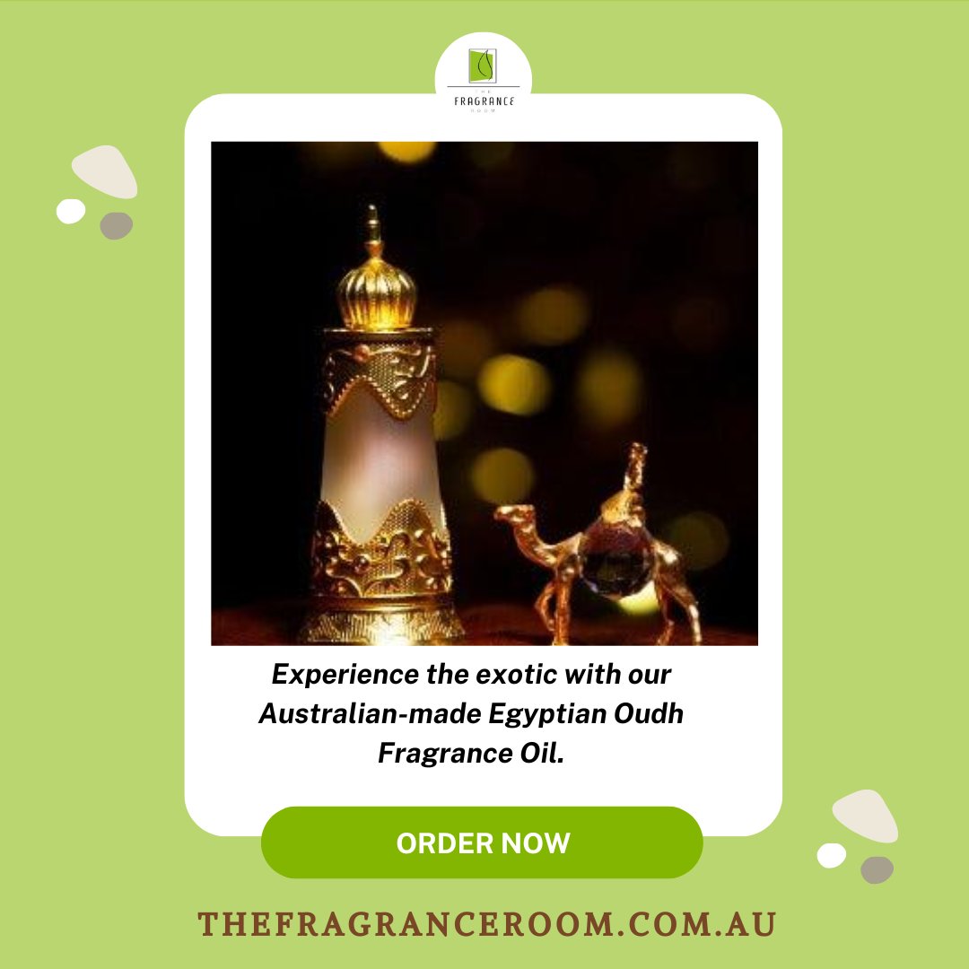 __FragranceRoom's tweet photo. Indulge in the luxurious scent of Egyptian Oudh Fragrance Oil. A premium blend of oudh wood, jasmine, amber, and musk, made in Australia. Experience the allure of the East. #EgyptianOudh #LuxuryFragrance #AustralianMade

Order now: https://t.co/yiaYgFis7g https://t.co/YhZJJOPF3o