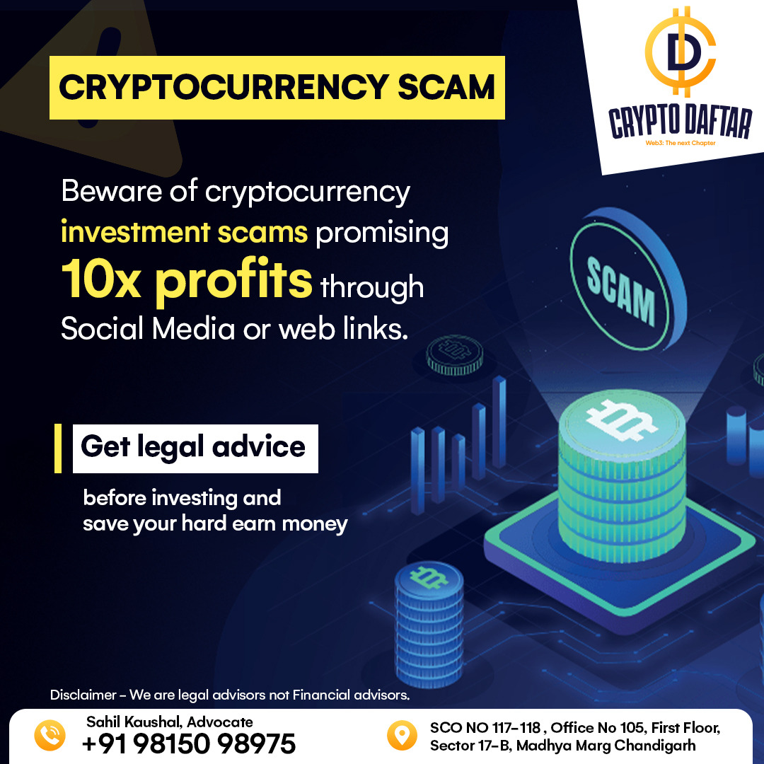 Cryptodaftar's tweet photo. Beware of cryptocurrency scams promising unrealistic profits via social media or web links. They use fake profiles/websites and pressure you to act fast !! โก
#cryptoscam #cryptocurrency #scam #cryptodaftar https://t.co/14QJySNTxv