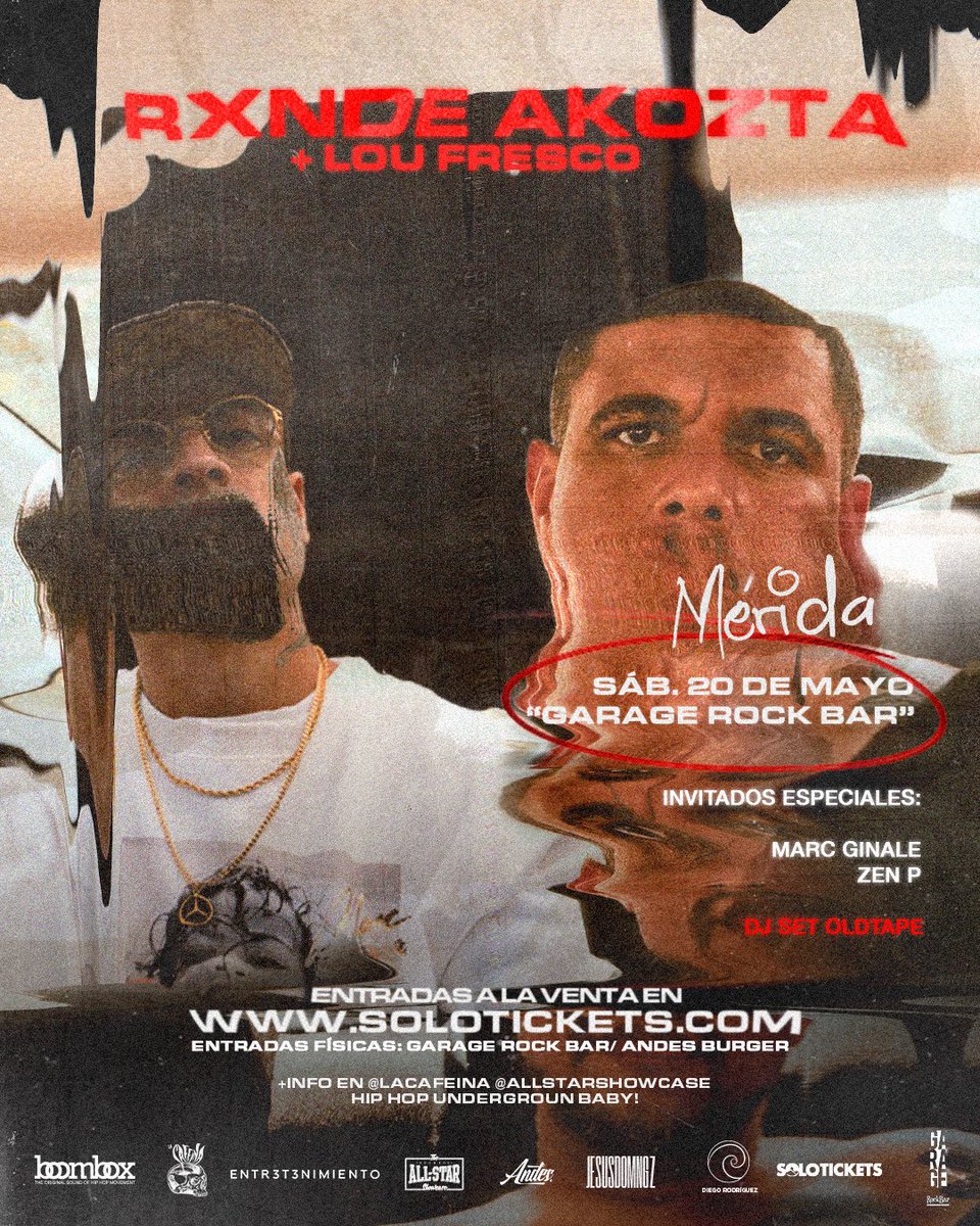 DjPijamaNFT's tweet photo. Mis paisanos en #Mérida #Venezuela
Se viene el #show de @RxndeAkozta en la #ciudaddeloscaballeros con @LilSupaOficial y @ZenpGalee como invitados especiales! Las entradas las encuentran en los perfiles de los artistas! #rapvenezuela #hiphopvenezolano #rapunder https://t.co/mOCyqjx8DD