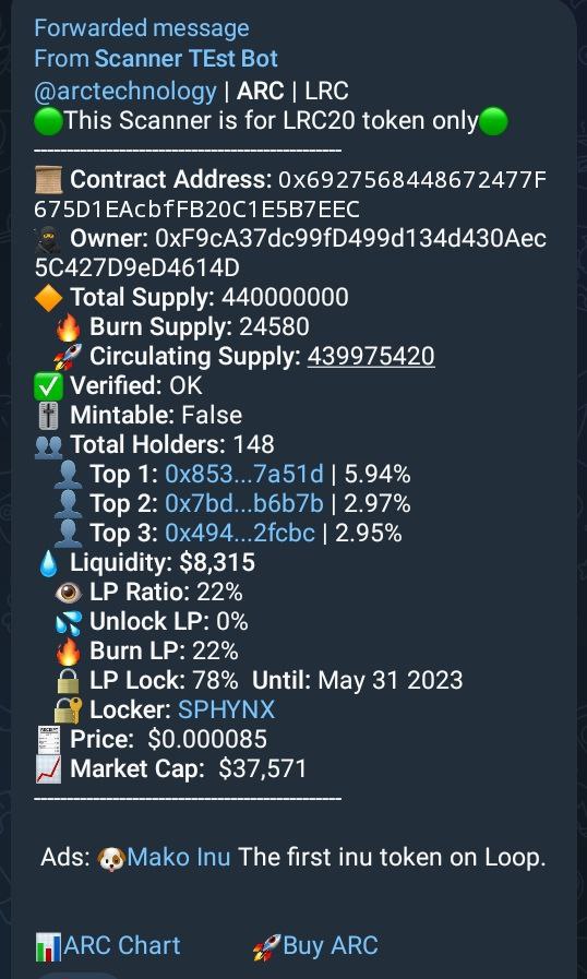 ArcTechLRC's tweet photo. This will be the next update of our scanner. I am just adjusting some few things on the burn and this will be live asap.
#ArcTech #ArcScanner #Loop #SudoChainApt https://t.co/U64Hu0K9p6
