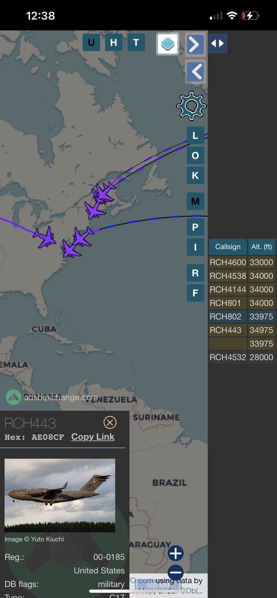 internetguy01's tweet photo. #C17’s many returning back from Europe hopefully to continue with supplies for #Ukraine 
Callsigns: #RCH4144 #RCH4538 #RCH4600 #RCH801 #RCH802 #RCH873
hex #ae2fa7 #ae2fa5 #ae117d #ae1178 #ae07e6 #ae1461 #ae08cf https://t.co/j8cl8quAwe