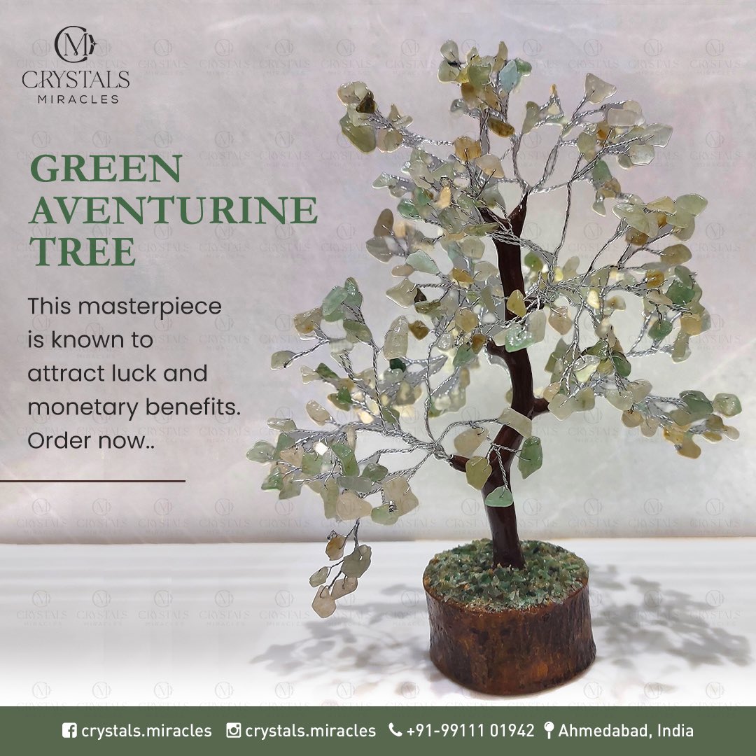 CrystalsMiracle's tweet photo. Bring the Healing Power of nature into your space with a Green Aventurine Tree! This beautiful crystal tree is believed to Attract Abundance and Promote Emotional Balance. A perfect addition to your meditation or work space. #GreenAventurine #CrystalTree #HealingPowerOfNature 🌳 https://t.co/Kmz5GdWBLg