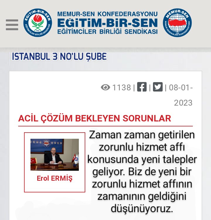 Öğretmenler #ZorunluHizmetMuafiyeti bekliyor
<a href="/tcmeb/">Millî Eğitim Bakanlığı</a> <a href="/prof_mahmutozer/">Mahmut Özer</a> <a href="/kamilaydinmhp/">Prof.Dr.Kamil Aydın</a> <a href="/_aliyalcin_/">Ali YALÇIN</a> <a href="/EgitimBirSen/">Eğitim-Bir-Sen</a> <a href="/ErmisErol/">Erol ERMİŞ</a> <a href="/ACAR16RAMAZAN/">Ramazan Acar</a> <a href="/ebsusak/">EBS Uşak</a> <a href="/ebs_kozan/">EBS KOZAN 🟢🇹🇷</a> <a href="/SelcukEbs/">EBS Selçuk</a> <a href="/ebstokat/">EBS Tokat1</a> <a href="/KirkagacEbs/">EBS Kırkağaç</a> <a href="/ebsankara1/">EBS Ankara 1</a> <a href="/ebs_salihli/">EBS Salihli</a> <a href="/ebsmanisa/">EBS Manisa 1</a> <a href="/EbsAntalya1/">EBS Antalya</a> <a href="/EbsSilifke/">SilifkeEBS</a> <a href="/mehmetsezer01/">Mehmet Sezer</a> <a href="/ebsistanbul3/">EBS İstanbul 3</a>