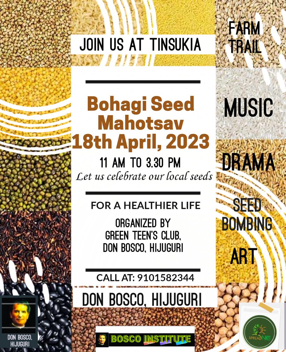 farmer_samir's tweet photo. Farmers must know growing plants out of our own seeds is our FREEDOM. This Assamese Bihu festival we will celebrate our local seeds. Organized by students trained as Natural Farmers along with their formal education completed from Open School. Join us to motivate our Green Teens https://t.co/P3LdAx59yM