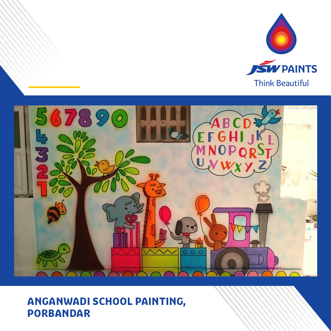 JSWPaints's tweet photo. Adding colours of happiness to the future of our nation, one brushstroke at a time.
Our team is proud to paint the Anganwadi School, Porbandar and Hubli with JSW Paints.
#Learning #Painting #Colours #ThinkBeautiful #JSWPaint https://t.co/uTTJEg2VsV