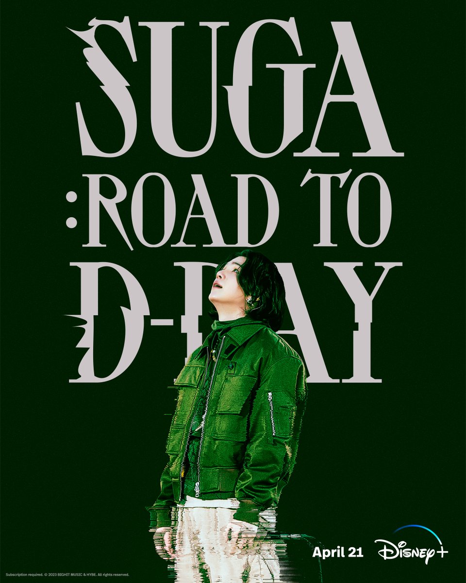 Save the date! 💜💜 

#SUGA: Road to D-DAY is streaming April 21 on #DisneyPlus.